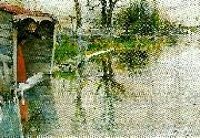 Carl Larsson vid loing grez-grez-sur-loing oil painting reproduction